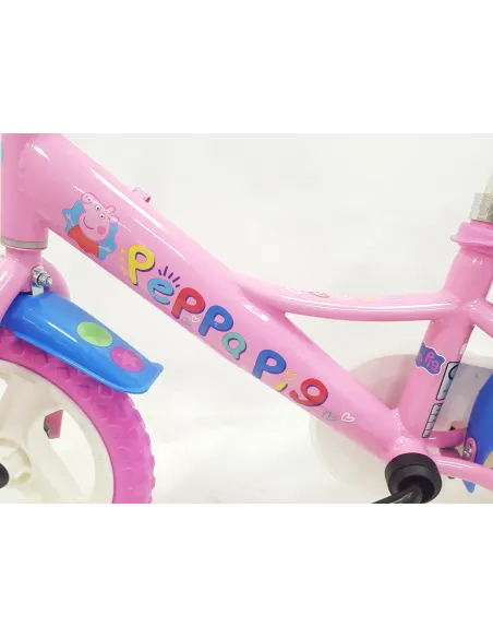 Rowerek Dziecięcy Dziewczęcy 12 Świnka Peppa Bagażnik Kółka Boczne Błotniki