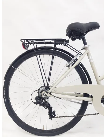 Rower Miejski Damski 28 Bagażniki 6 biegów Damka Światła Stopka Błotniki