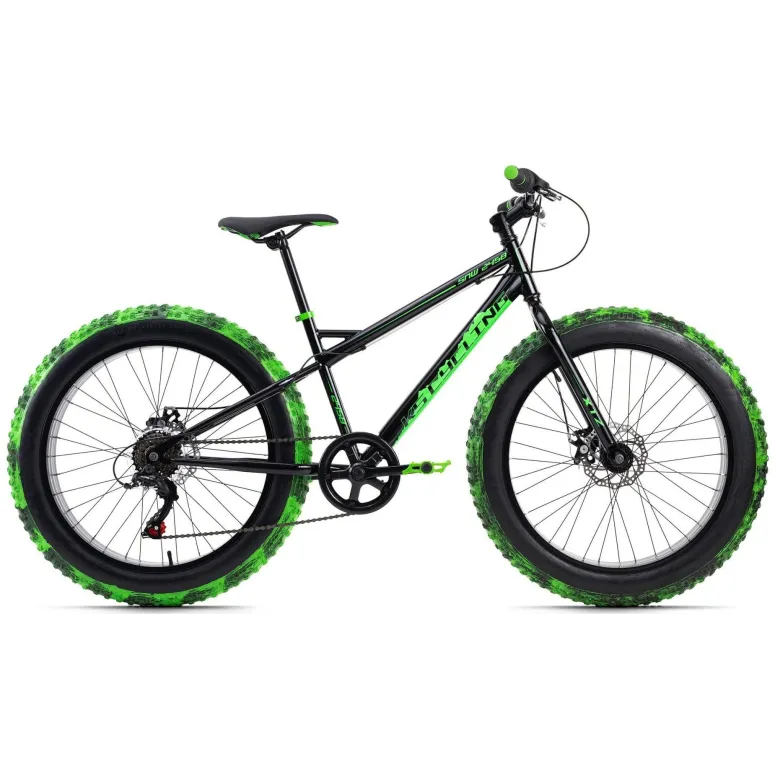 Rower Fatbike Dziecięcy 24 Chłopięcy Grube Opony 6 Biegów Shimano Tarcze