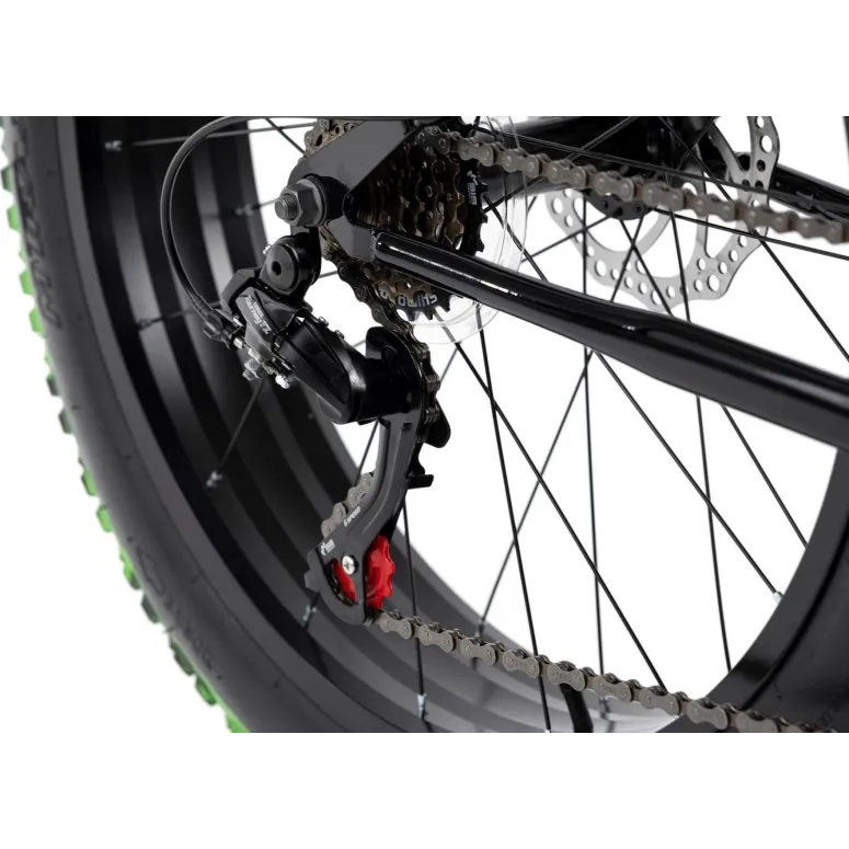 Rower Fatbike Dziecięcy 24 Chłopięcy Grube Opony 6 Biegów Shimano Tarcze