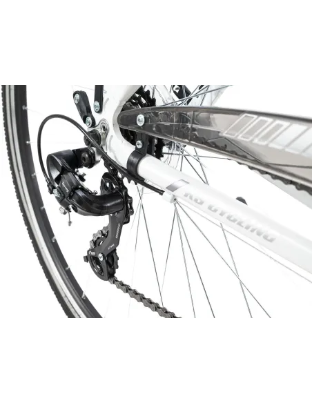 Rower Trekkingowy Damski 28 ALU Revo 21 bieg Błotniki Bagaż Światła Dzwonek