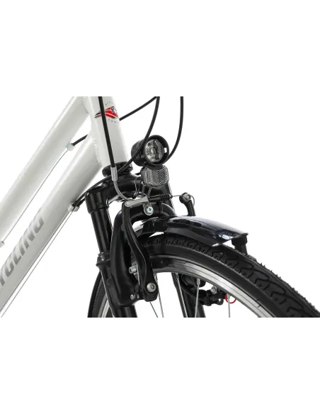 Rower Trekkingowy Damski 28 ALU Revo 21 bieg Błotniki Bagaż Światła Dzwonek