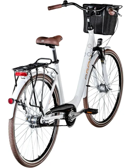 Rower Miejski Damski 28 Koszyk Amortyzacja Nexus 3 ALU Bagażnik Oświetlenie