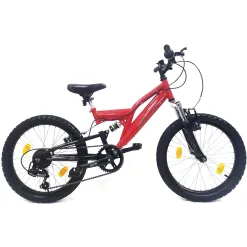 Rower Górski Dziecięcy 20 Uniwersalny Dzwonek Odblaski 6 Biegów V-brake MTB