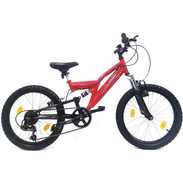 Rower Górski Dziecięcy 20 Uniwersalny Dzwonek Odblaski 6 Biegów V-brake MTB