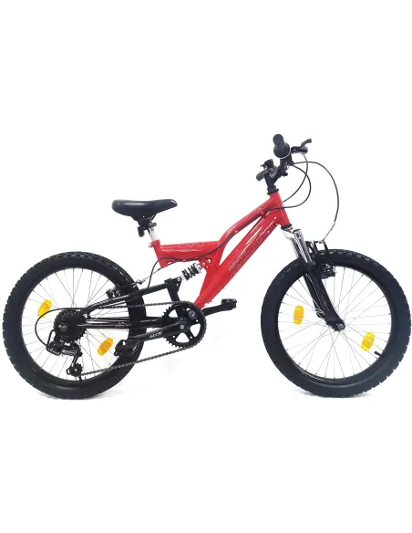 Rower Górski Dziecięcy 20 Uniwersalny Dzwonek Odblaski 6 Biegów V-brake MTB