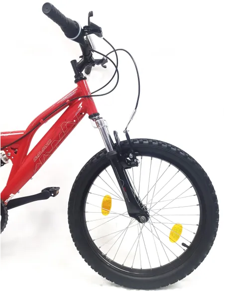 Rower Górski Dziecięcy 20 Uniwersalny Dzwonek Odblaski 6 Biegów V-brake MTB