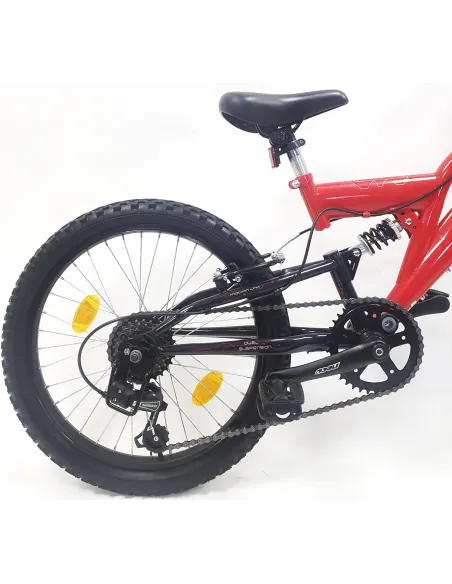 Rower Górski Dziecięcy 20 Uniwersalny Dzwonek Odblaski 6 Biegów V-brake MTB