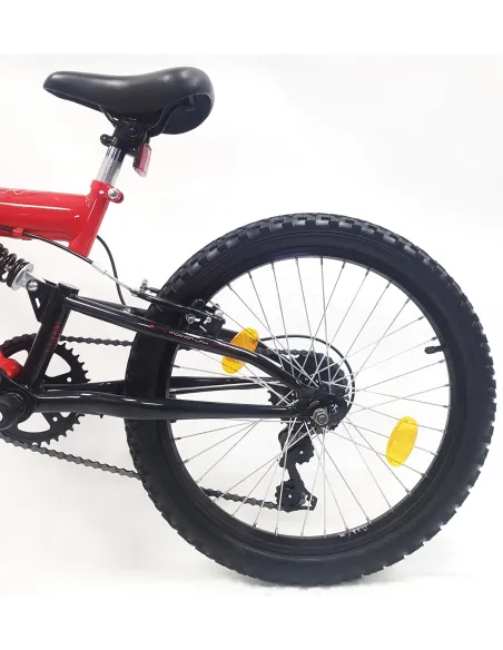 Rower Górski Dziecięcy 20 Uniwersalny Dzwonek Odblaski 6 Biegów V-brake MTB