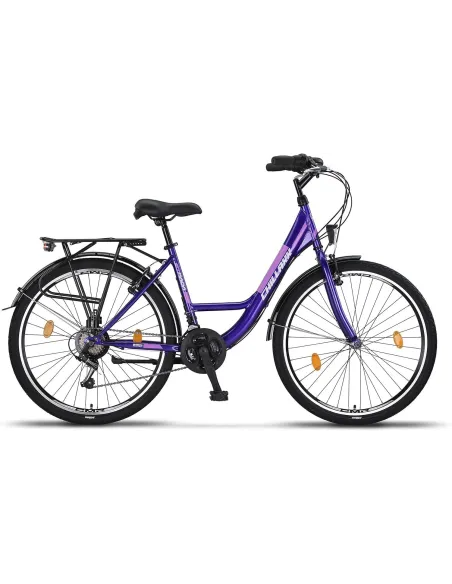 Rower Miejski Damski Dziewczęcy 26 Bagażnik Światła 21 bieg Dzwonek Stopka