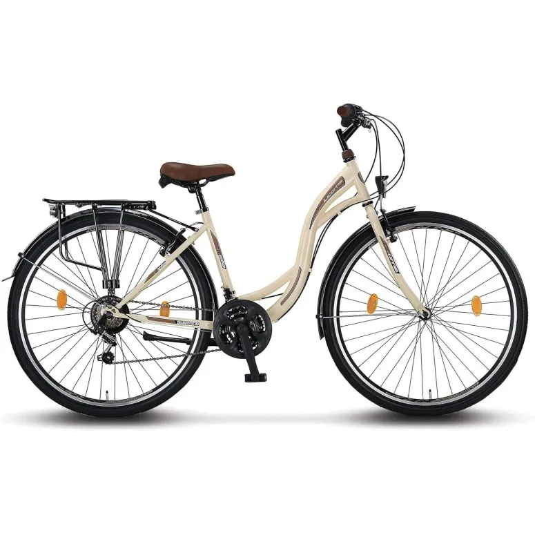 Rower Miejski Damski 28 Dzwonek Światła Bagaż 21 bieg Damka Błotniki Stopka