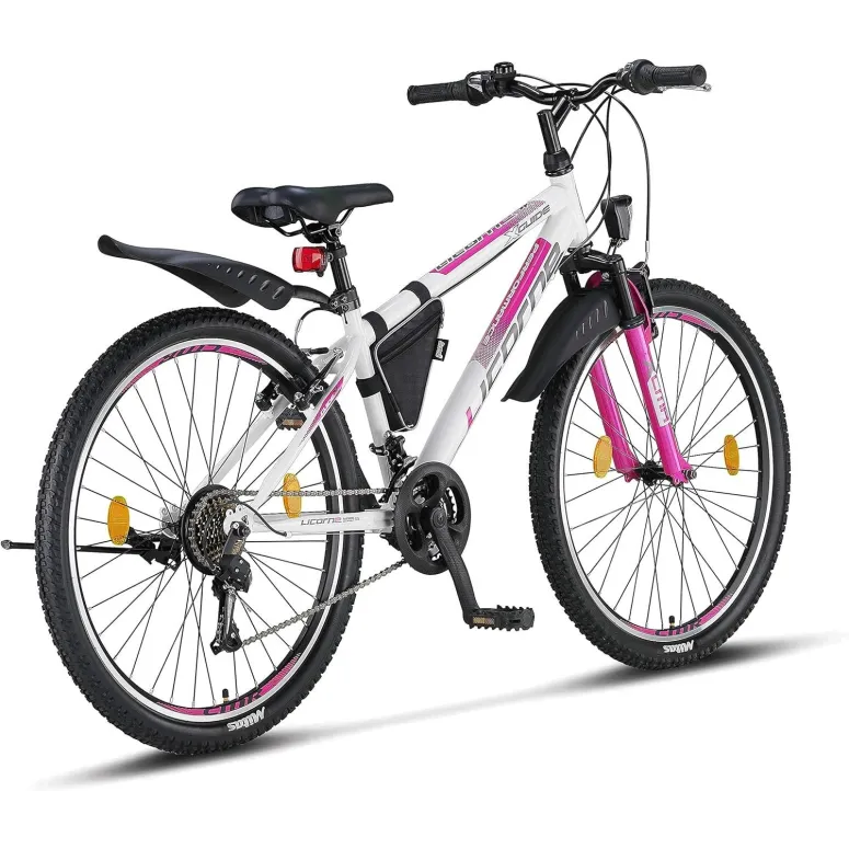 Rower Górski Dziewczęcy 26 MTB Revo Dzwonek Błotniki Światła Sakwa Góral