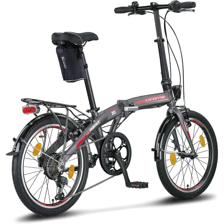 Rower Składany Męski Damski 20 Miejski Składak Pokrowiec Błotniki Dzwonek
