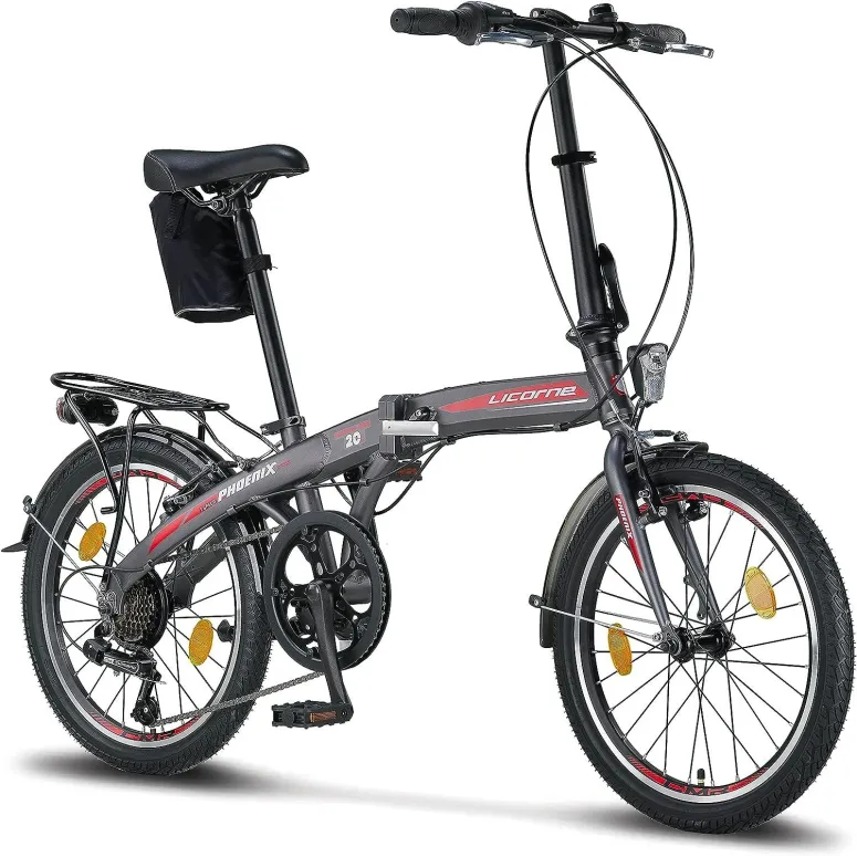 Rower Składany Męski Damski 20 Miejski Składak Pokrowiec Błotniki Dzwonek