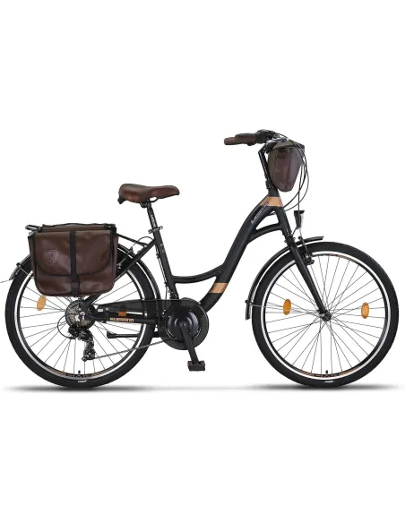 Rower Miejski Damski Męski 26 Aluminiowy Revo Sakwy Bagaż Światła Dzwonek