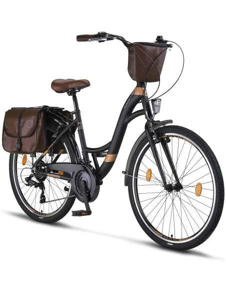 Rower Miejski Damski Męski 26 Aluminiowy Revo Sakwy Bagaż Światła Dzwonek