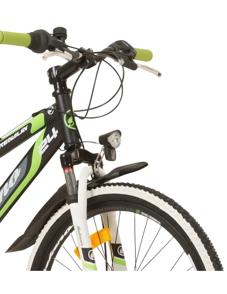 Rower Górski Dziecięcy 24 MTB Tarcze Unisex Revo 21 Biegów Dzwonek Światła