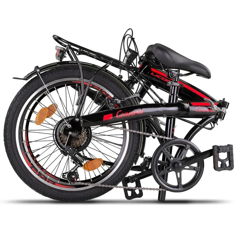 Rower Składany Uniwersalny 20 Revo 6 bieg Bagaż Składak Pokrowiec Dzwonek