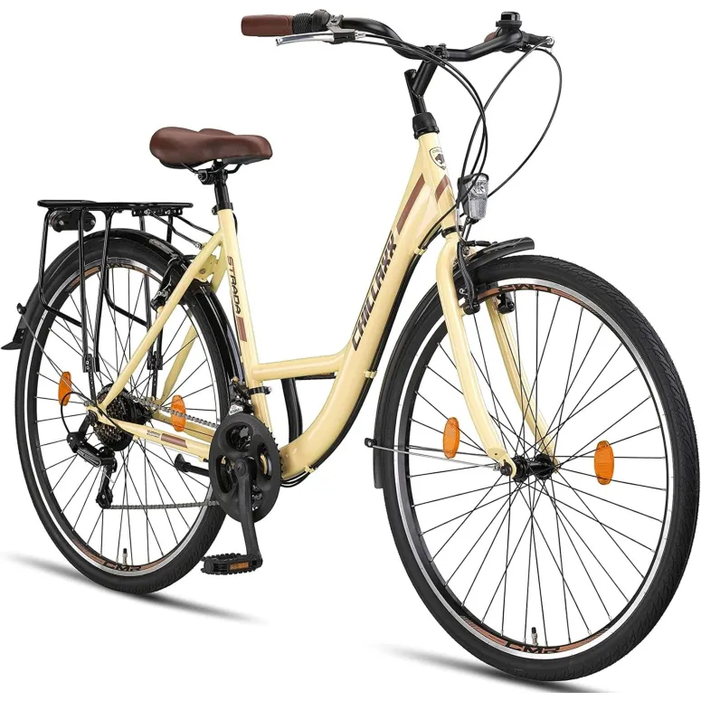 Rower Miejski 26 Stalowy Męski Damski Bagaż Światła Błotniki Rama 17 Cali