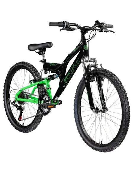 Młodzieżowy rower górski 24 Góral 18 biegów V-brake Amortyzacja Stalowy