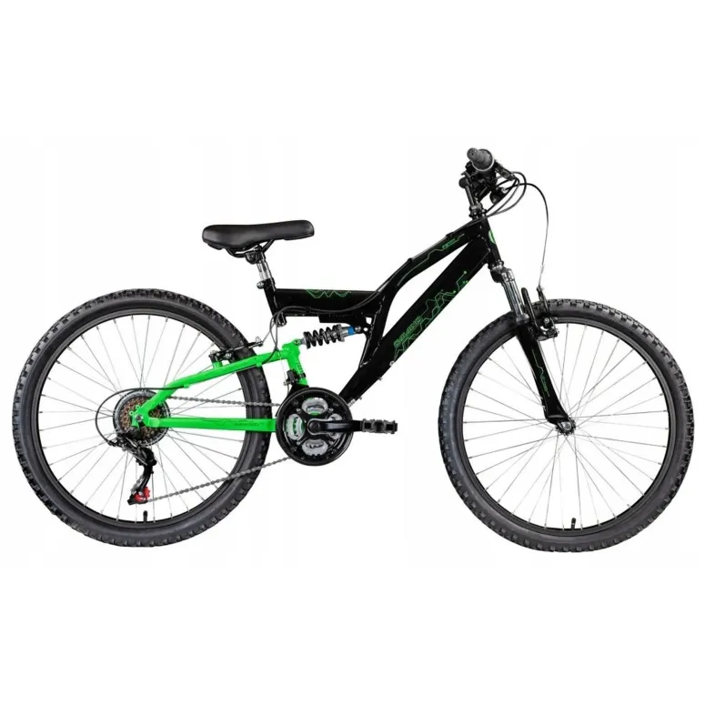 Młodzieżowy rower górski 24 Góral 18 biegów V-brake Amortyzacja Stalowy