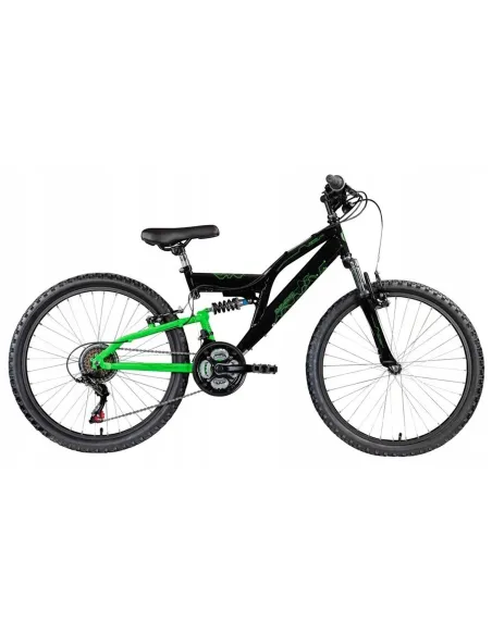 Młodzieżowy rower górski 24 Góral 18 biegów V-brake Amortyzacja Stalowy