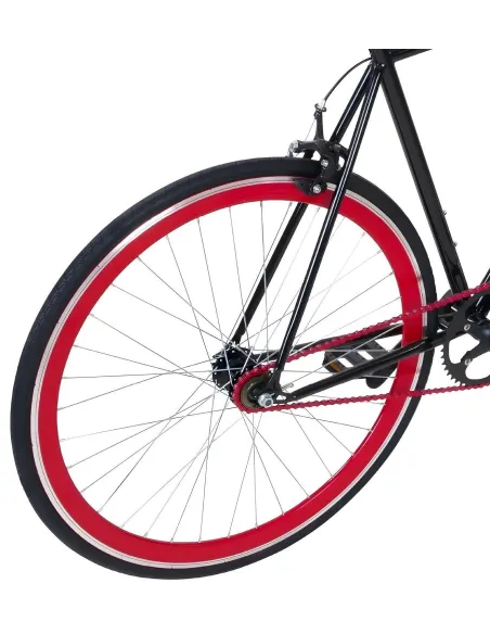 Rower Ostre Koło Uniwersalny 28 Dual Pivot Odblaski Unisex Singlespeed