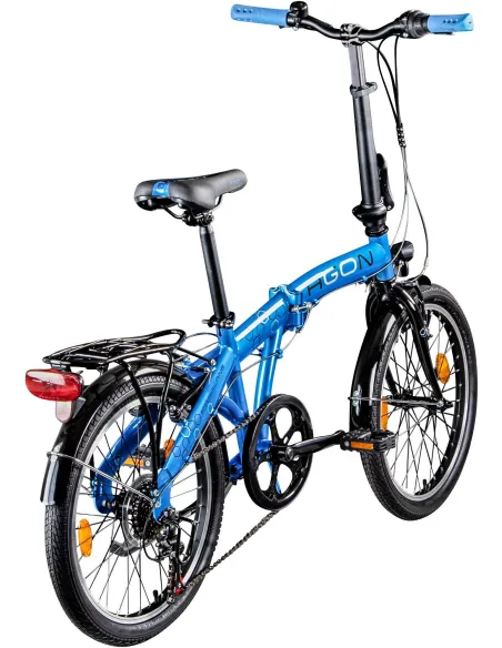 Rower Składany Uniwersalny 20 Revo 6 Biegów Światła Składak Dzwonek Stopka