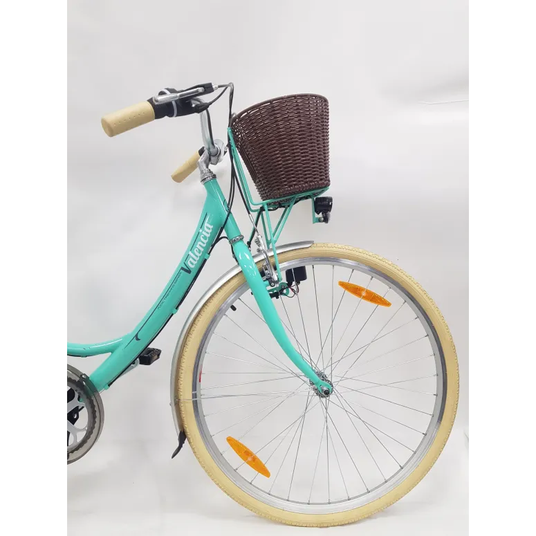 Rower Miejski Damski 28 Holenderka 6 biegów V-brake Koszyk Oświetlenie Stal