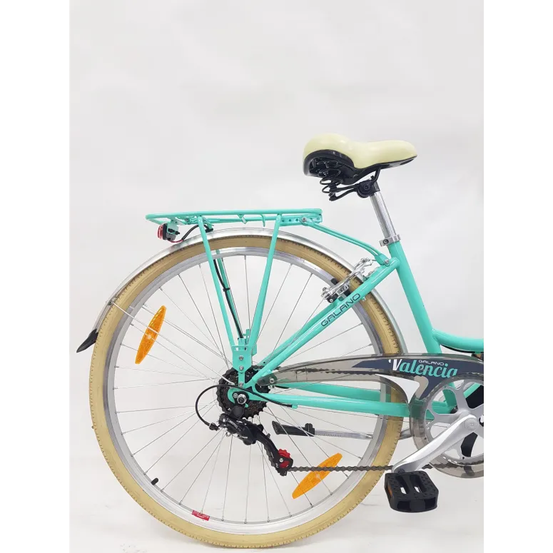 Rower Miejski Damski 28 Holenderka 6 biegów V-brake Koszyk Oświetlenie Stal