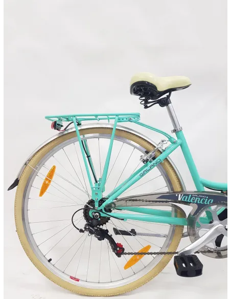 Rower Miejski Damski 28 Holenderka 6 biegów V-brake Koszyk Oświetlenie Stal
