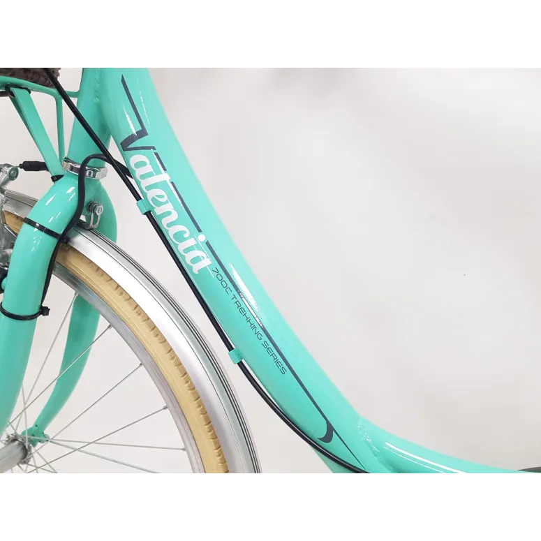 Rower Miejski Damski 28 Holenderka 6 biegów V-brake Koszyk Oświetlenie Stal