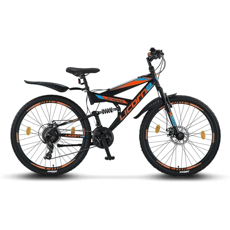 Rower Górski Uniwersalny 26 Full Amory MTB 21 Biegów Cyngle Dzwonek Stopka