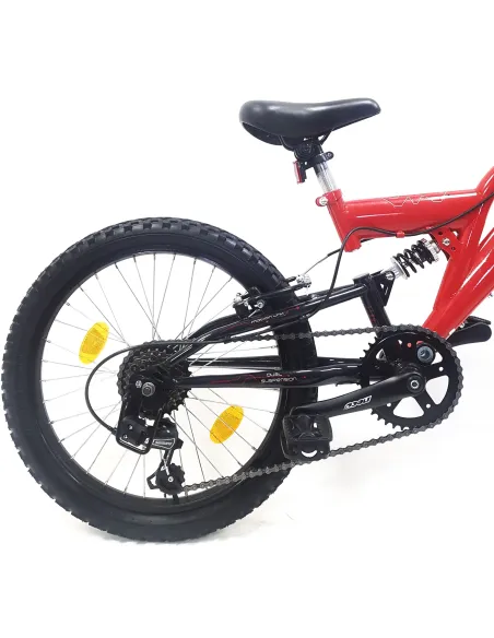 Rower Górski Dziecięcy 20 MTB 6 bieg Dzwonek Góral Unisex Stalowy Odblaski