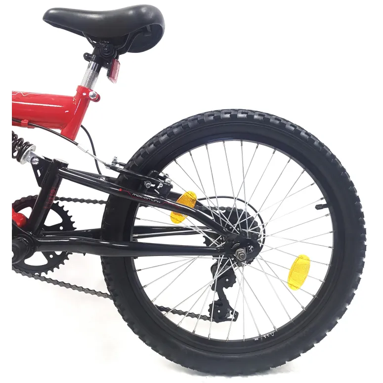 Rower Górski Dziecięcy 20 MTB 6 bieg Dzwonek Góral Unisex Stalowy Odblaski