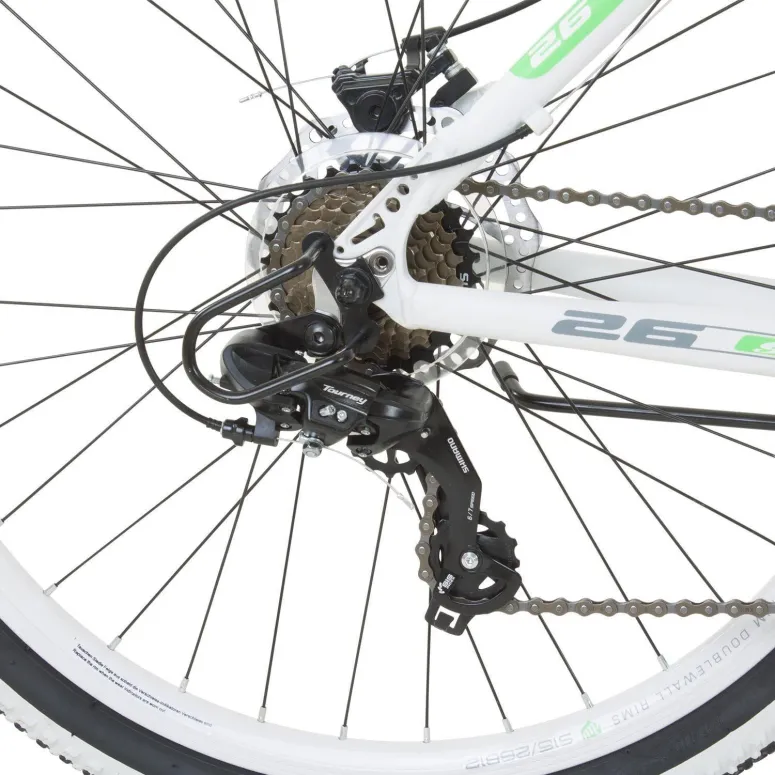 Rower Górski Uniwersalny 26 MTB ALU Młodzieżowy Tarcze 21 bieg Revo Dzwonek