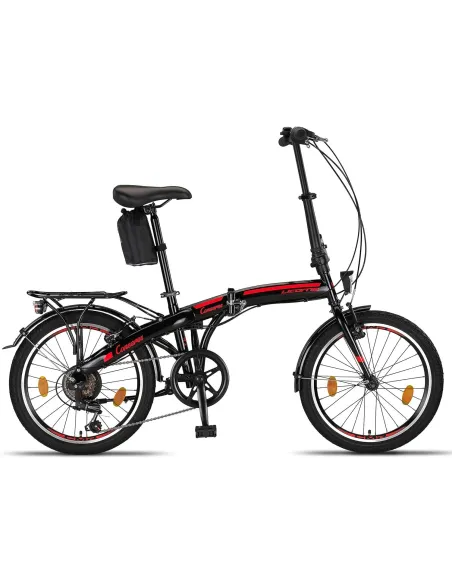 Rower Składany Uniwersalny 20 Składak Revo 6 Biegów Dzwonek Bagażnik Stopka