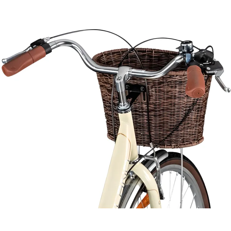 Rower Miejski Damski 28 Stalowy 7 Biegów Damka Bagaż Światła Dzwonek Koszyk