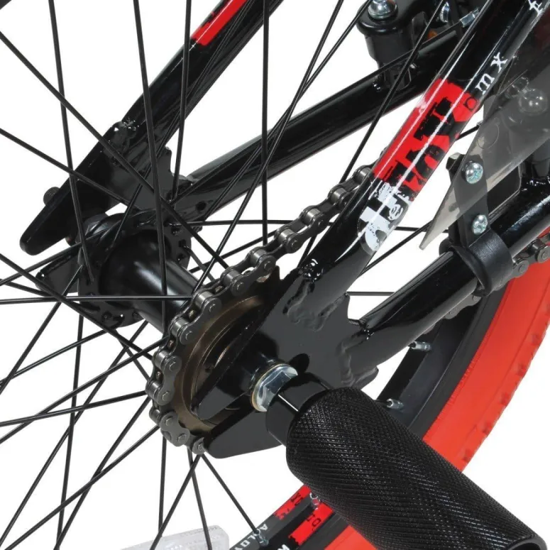 Rower BMX Dziecięcy 18 Stalowy Pegi Dzwonek Wyczynowy Uniwersalny V-brake