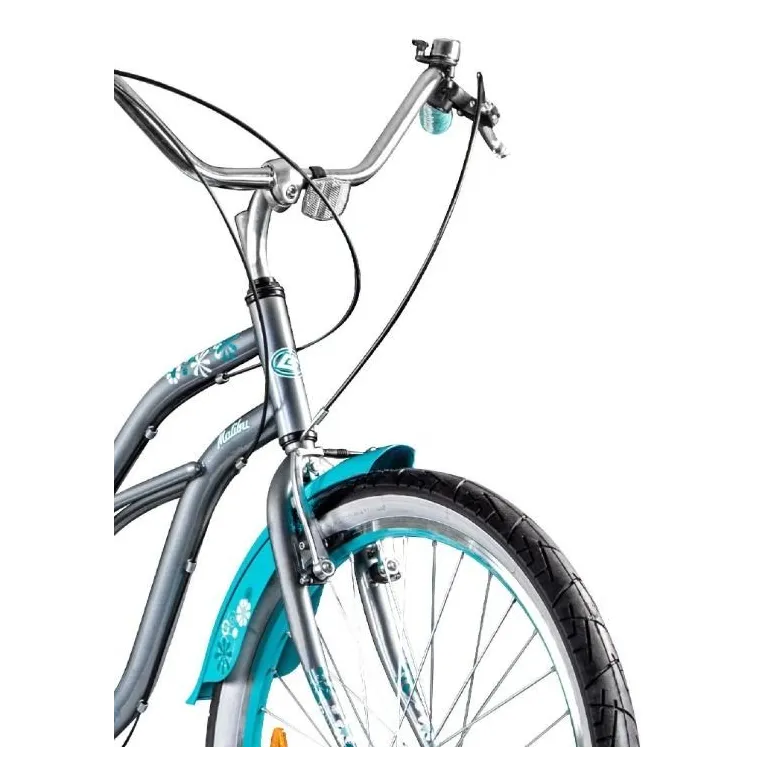 Rower Miejski Beach Cruiser Dziewczęcy 26 Revo 6 Biegów Dzwonek Błotniki