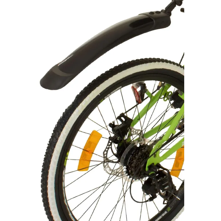 Rower Górski Dziecięcy 24 MTB Tarcze Revo 21 Biegów Dzwonek Światła Stopka