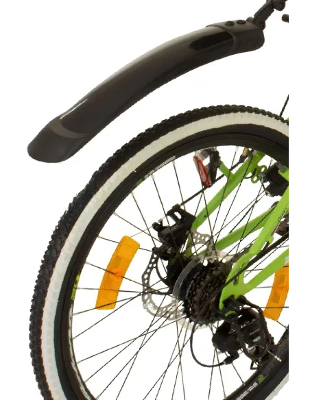 Rower Górski Dziecięcy 24 MTB Tarcze Revo 21 Biegów Dzwonek Światła Stopka