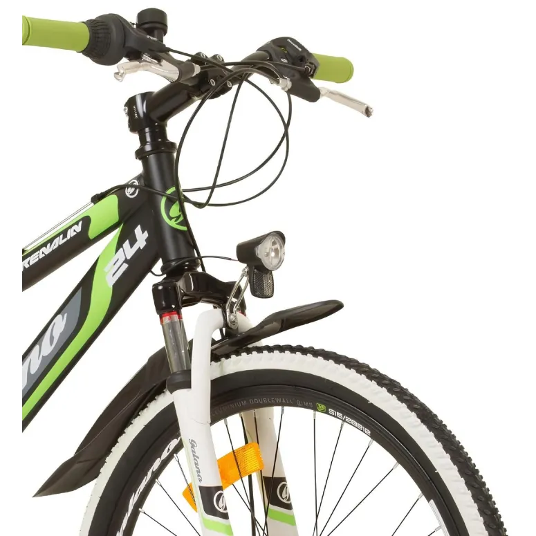 Rower Górski Dziecięcy 24 MTB Tarcze Revo 21 Biegów Dzwonek Światła Stopka