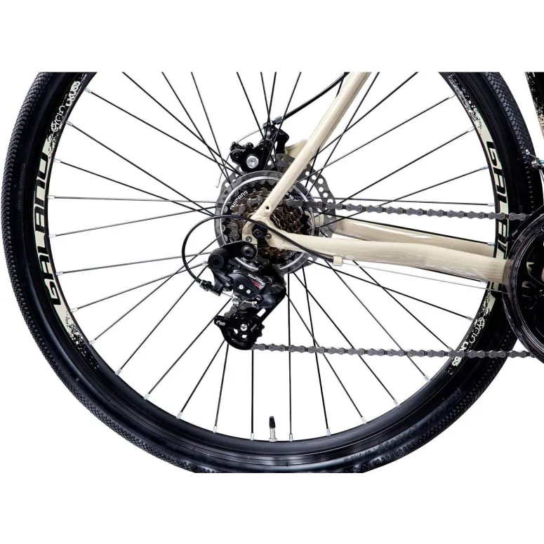 Rower Szosowy Uniwersalny 28 ALU Tarcze 14 Biegów Dzwonek Unisex Wyścigowy