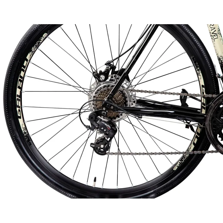 Rower Szosowy Uniwersalny 28 ALU Tarcze 14 Biegów Dzwonek Wyścigowy Unisex