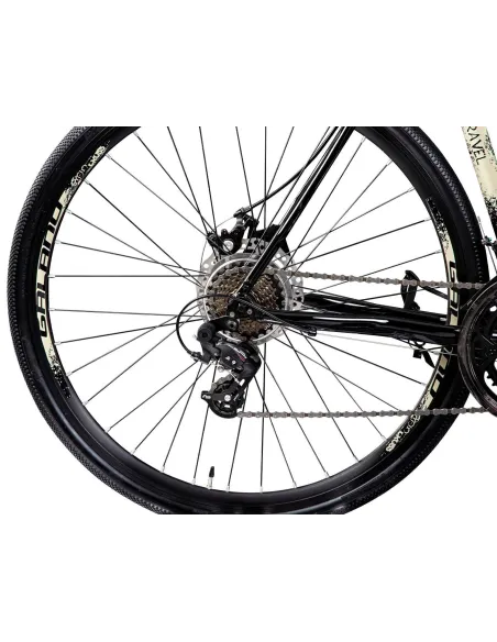 Rower Szosowy Uniwersalny 28 ALU Tarcze 14 Biegów Dzwonek Wyścigowy Unisex