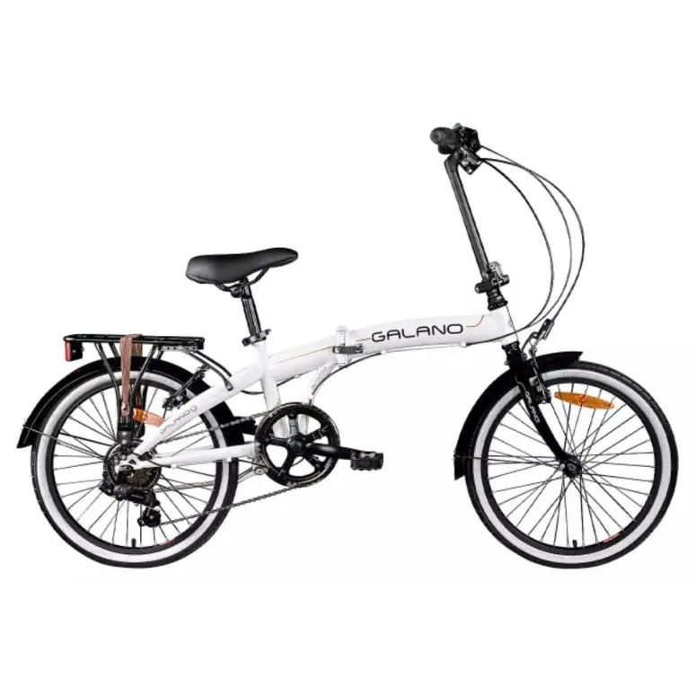 Rower Składany Uniwersalny 20 Stalowy 6 bieg Bagaż Składak Dzwonek Błotniki