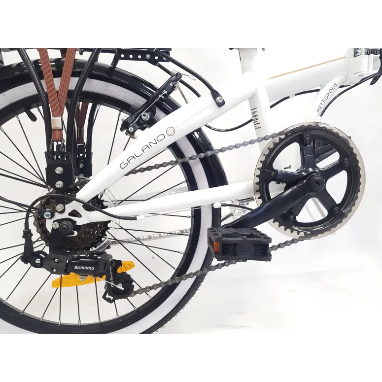 Rower Składany Uniwersalny 20 Stalowy 6 bieg Bagaż Składak Dzwonek Błotniki