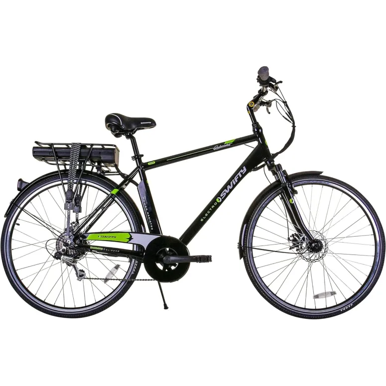 Elektryczny Rower Trekkingowy 28 ALU 7 biegów 3 tryby 250W Bagażnik Gumy