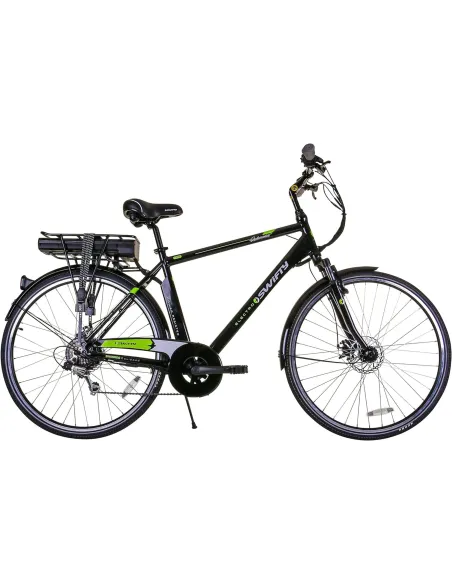 Elektryczny Rower Trekkingowy 28 ALU 7 biegów 3 tryby 250W Bagażnik Gumy